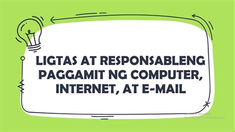 responsableng paggamit ng internet slogan